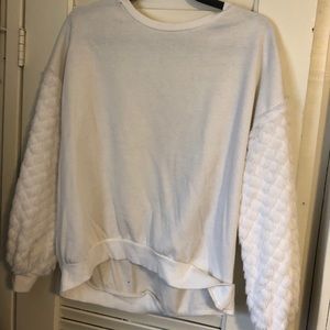 White fur sweater